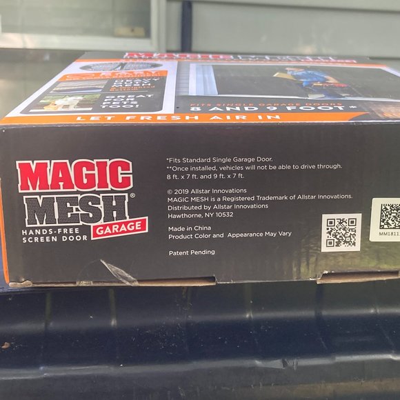 Magic Mesh Hands Free Screen Garage Door 8-9 Ft (New still in box) - Picture 8 of 11